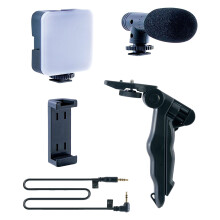 Starter Set for Most Smartphones Vlog Set with Tripod Light-RGB