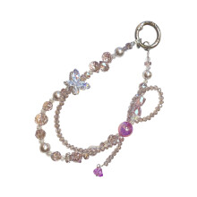 Phone Chain Strap Antiloss Pendant Jewelry Telephone-Pur ple