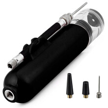 Portable Hand Air Pump for Football Basketball Soccer Yoga Balls with Inflation Needles Black