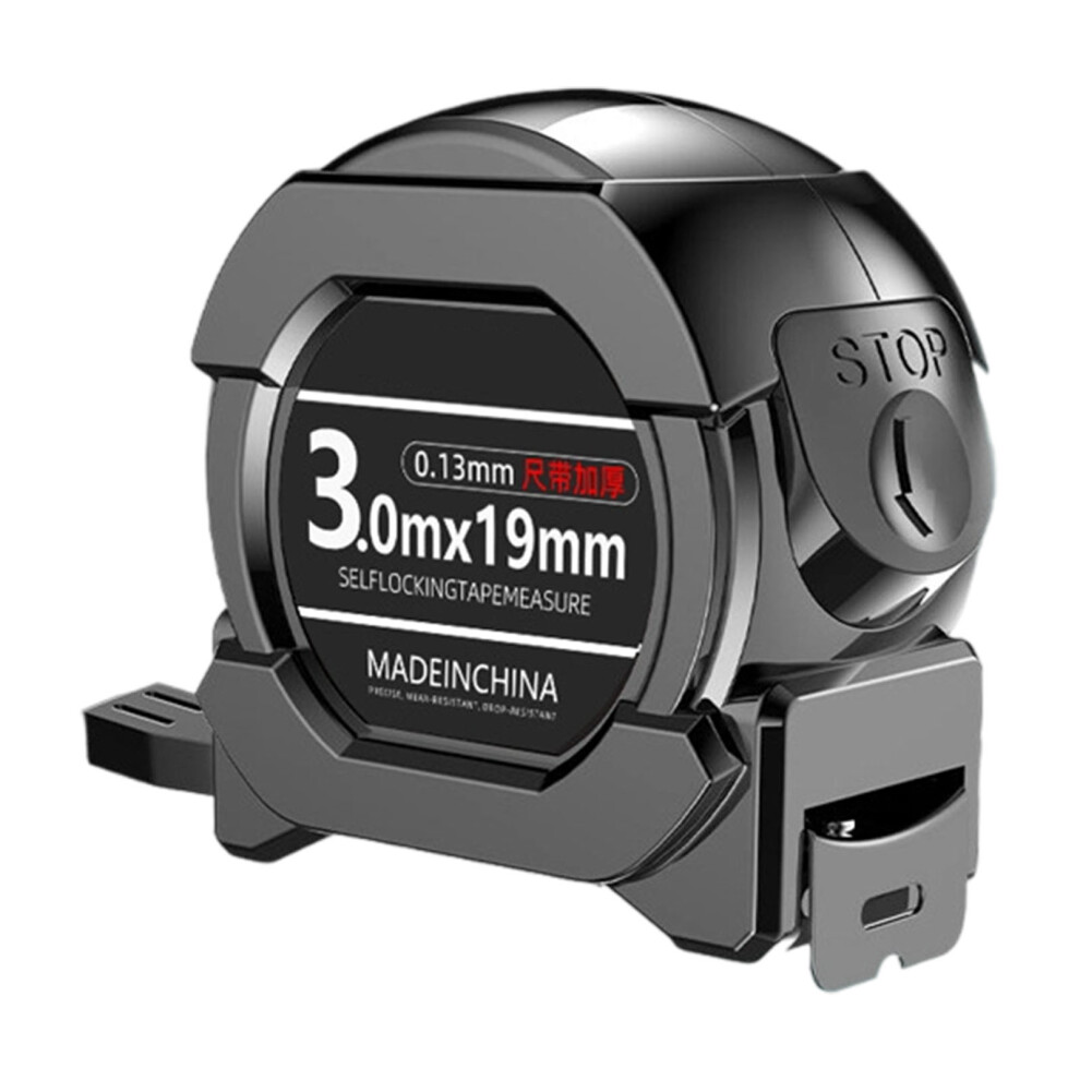 Professional Steel Tape Measure Shock Resistant-Black 3Mx19mm 7627000427885