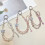 Women Wristlet Phone Lanyard String Trendsetting Beaded-White 3