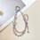 Women Wristlet Phone Lanyard String Trendsetting Beaded-White 6