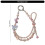 Women Wristlet Phone Lanyard String Trendsetting Beaded-White 4