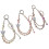 Women Wristlet Phone Lanyard String Trendsetting Beaded-White 2