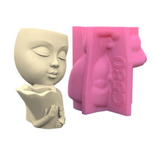 Silicone Flowerpot Mold Concrete Molds Human Shaped DIY Vase