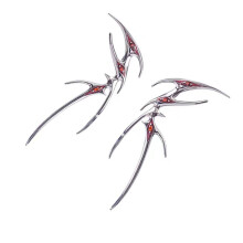 Boucles d'oreilles gothiques en forme de papillon de sang, Punk