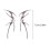 Boucles d'oreilles gothiques en forme de papillon de sang, Punk 2