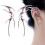 Boucles d'oreilles gothiques en forme de papillon de sang, Punk 3
