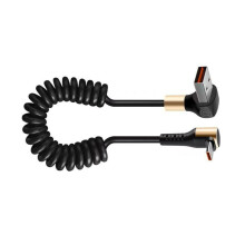 25cm Spring Retractable Type C Cable 66W Fast-Horizontal USB