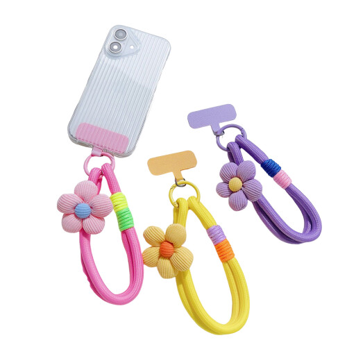 Multicolor Elastic Phone Strap Cord With Decorative-No. 1 2