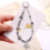 Chic Rose Pattern Cellphone Lanyard Short Length Plastic-White 5