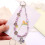 Chic Rose Pattern Cellphone Lanyard Short Length Plastic-White 6
