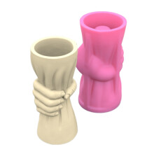 Silicone Flower Vase Mold Hand Shaped DIY Cement Molds Succulent