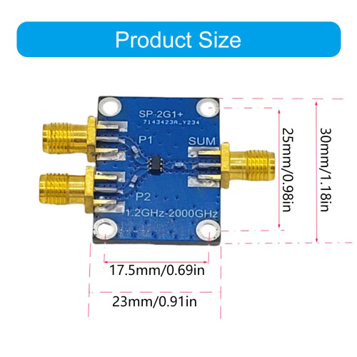 Low Loss Power Divider 1200-2000MHz Frequency Combiner For 2