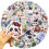 Removable Creative Expression Stickers 60 Halloween Skull 5