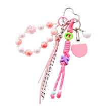 Table Tennis Racket Rope Pendant Decorative Hanging Chain-Pink