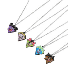 5 Pieces Pizza Friendship Necklaces Cartoon Pizza Pendant