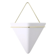 Hanging Ceramic Wall Planter for Succulents and Cacti, Nordic Style Flowerpot, White L