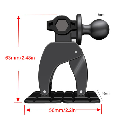 17mm Ball Head Base Car Dashboard Phone Bracket Adhesive Sticker 2