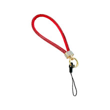 Mobile Phone Tether Wrist Strap Rhinestones Cellphone-red