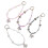 Decorative Short Phone Lanyard With Artificial Rose-P urple 2