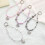 Decorative Short Phone Lanyard With Artificial Rose-P urple 3