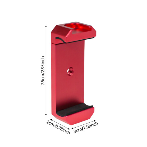 Adjustable Mobile Device Clamp 1/4 Screw-With hot shoe grey 2