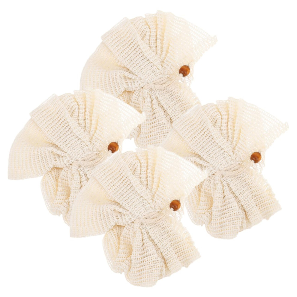 Bath Shower Loofah Set of 4 Exfoliating Body Scrubbers for Dead Skin Removal and Spa Use
