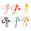 Decorative Hanging Chain Table Tennis Racket Rope-yellow 2