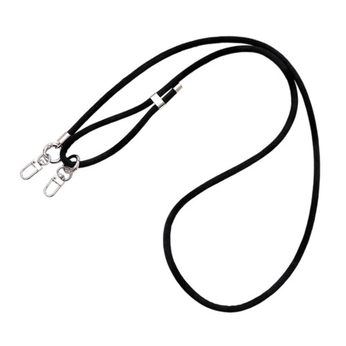 Ergonomic Adjustable Phone Lanyard Soft Touch Leather-Black