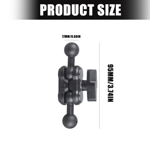 Modifiable Double 17mm Sphere Head Extension Arm For Car Phone 2