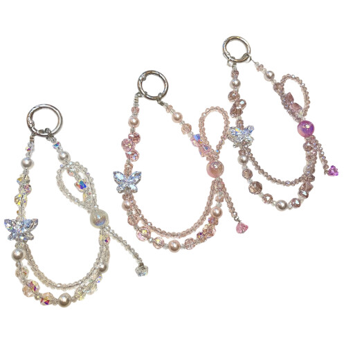 Sangle de chaîne de téléphone anti-perte, pendentif,-Rose 1