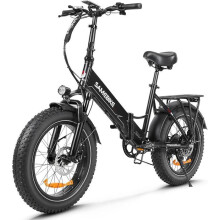 Bicicletta Elettrica - SAMEBIKE - LOTDM200-II-FT-BK - 48V 13Ah - Autonomia 60-120 km - 20 pollici