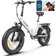 Bicicletta Elettrica - SAMEBIKE - LOTDM200-II-FT-WH - 48V 13Ah - Autonomia 60-120 km - Pieghevole