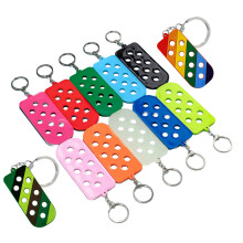 12pcs Unique Hole Board Shoe Keychain Pendant Charm for