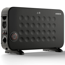 AREBOS Convector 2000 W | 3 powerful heat settings | Adjustable thermostat | Energy-saving | Overheating protection | Switchable turbo fan | Black