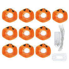 Jack O'Lanterns tekvicové dekorácie, halloweenske lampášové reťazce, zapájateľné, pripojiteľné, vonkajšie, vnútorné, strašidelné,