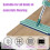 Innovative Cleaning Solution, Large Flat Mop with Self Wringing Capability, Effective Cleaning System, Stainless Steel Long Handle, Quick-Drying Mats, 9