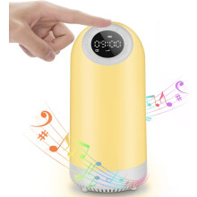 Luminária de cabeceira versátil e portátil: Luminária de cabeceira sensível ao toque com alto-falante Bluetooth, despertador digital, luz