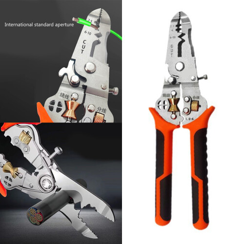 Multifunction Wire Stripper Electricians Cable Cutting-Orange 2