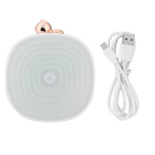 LED-make-upspiegel met vintage industrieel design, oplaadbare reisspiegel voor vrouwen, 10x vergroting, dimbaar licht, dubbelzijdige