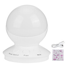 Farbwechselnde LED-Lampe mit 360-Drehung, Sternenprojektor für Kinderzimmerdekoration mit Sprachsteuerung