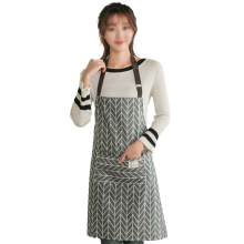Avental feminino moderno em algodão com bolso dividido e tingimento com pigmentos neon, perfeito para cozinhar e fácil de lavar (do peito aos