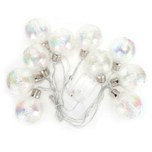 Disco Balls 18Ft String Lights, Warm Light Through The Colorful Lampshade Creates A Vibrant Ambience, Battery Operated Portable Decorative For Furnitu