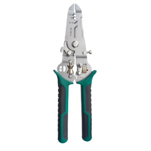 Professional Manual Wire Striper Cutter Stripper Crimper-Green