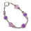 Chaîne perlée faite à la main, bijoux pour téléphone-Violet 1