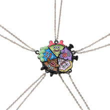 Collier pendentif pizza meilleur ami collier magnétique