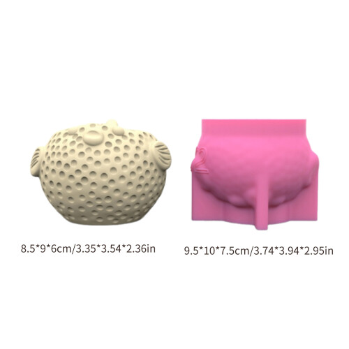 Unique Silicone Flowerpot Molds Pufferfish Shaped Vase Molds 2