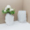 DIY Planter Vase Mould Leaf Pattern Cements Molds Silicone 6