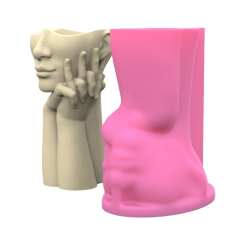 Moule créatif en Silicone pour Pots de fleurs, Vase, ciment,